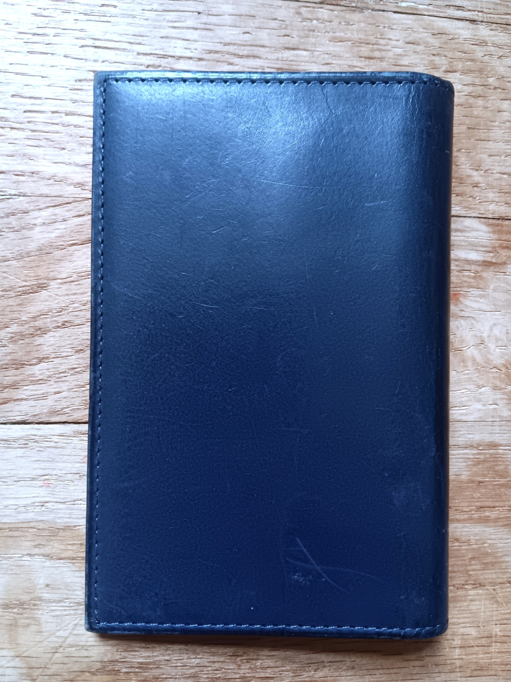 Vintage Coach Men's Navy Blue Slim Genuine Leather Billfold Wallet - Picture 3 of 5